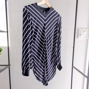 Zara Long Sleeve Striped Blouse